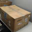 26" H Counter Height Bar Stools Set of 2, Modern Linen Fabric Upholstered Barstools with Backrest for Kitchen Island, Black and Brown Metal Frames