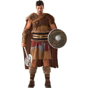 Spooktacular Creations Halloween Viking Costume Men, Barbarian Costume Men, Adult Viking Outfit for Halloween Party (L)