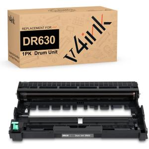 V4INK Compatible DR-630 Drum Replacement for Brother DR630 DR660 Drum for Brother HL-L2300D HL-L2320D HL-L2340DW HL-L2360DW HL-L2380DW MFC-L2700DW MFC L2720DW L2740DW DCP-L2520DW DCP-L2540DW Printer (1 Black Drum)