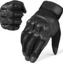 WTACTFUL Tactical Gloves for Men - Touch Screen - Airsoft Motorcycle Outdoor Costume (Small, Black)