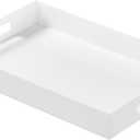 Acrylic Tray with Embedded Handle, 10x15 Inch, White