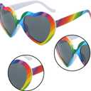 2 x Ainiel LGBTQ Pride Rainbow Accessories Set - Complete Costume with LGBT Rainbow Beads Necklaces Face Body Paint Sunglasses and Flag for Gay Lesbian