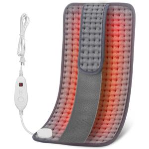 Comfier Heating Pad for Back, Heat Pad for Back with 6 Heat Settings & Auto Shut Off,Heated Back Wrap with Strap as Gift for Mom Women or Dad