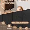 Retractable Baby Gate, 55" Wide Mesh Baby Gate with 4 Reinforced Rods, 34" Tall Anti-Sagging Dog Gate, Prevents Kids & Dogs from Crawling Under, for Stairways, Hallways & Patios, Black