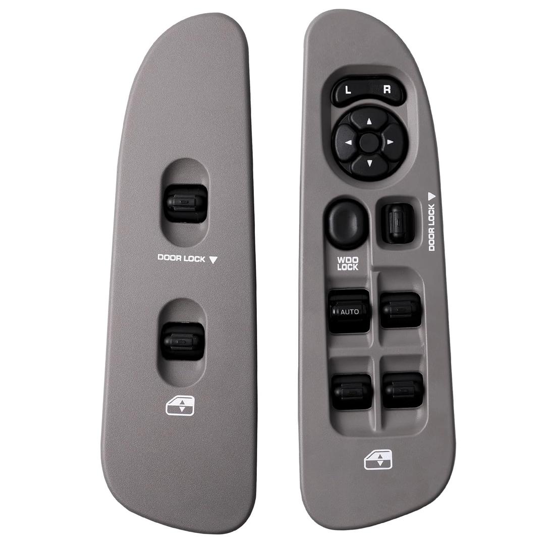 56049805AB Master Power Window Switch and Bezel(Driver & Passenger Side) Compatible with 2002-2009 Dodge Ram1500 2500 3500,2001-2004 Dodge Dakota,2001-2003 DodgeDurango,2005-2009 Sprinter 2500(Taupe)