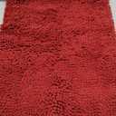 Smiry Luxury Chenille Bathroom Rugs 24x16, Extra Soft and Absorbent Shaggy Bath Mat, Machine Washable, Non-Slip Plush Carpet Runner for Tub, Shower, and Floor, Home Decor Accessories, Burgundy