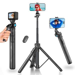 Selfie Stick Tripod, Lusweimi 63” Professional Phone Tripod with Wireless Remote, Portable Travel Tripod Stand Compatible with iPhone Android for Selfie/Video Recording/Live Streaming/Vlogging 