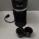 Mini Single Serve Coffee Maker for K Cup and Ground Coffee, Fast Brew One Cup Coffee Machine with Descaling Reminder and Water Window, 6 to 12 oz. Brew Sizes, Black (9.45 Inches)