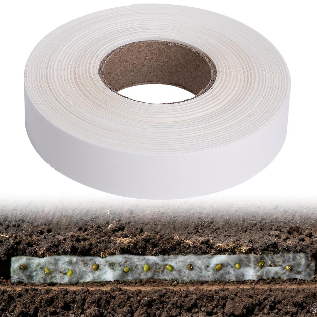 codree 131 Ft Water Soluble Seed Tape, Quickly Dissolves in Water Planting Vegetable Seeds Tape, Biodegradable Water-Soluble Flower Plant Tapes for Gardening Labels Packaging