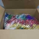 Shappy 90 ft 6 Rolls Wedding Tinsel Garland Decor Glitter Metallic Twist Garland Wedding Summer Luau Birthday Party Indoor Outdoor Hanging Home Decor(Multicolor)