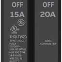 ABB Q-Line THQLT1520 Tandem Circuit Breaker  15A/1P & 20A/1P Dual Circuit Breaker for Single Slot  120/240V, 10 kAIC  Space-Saving Plug-in Mount  Durable & Safe with Fixed Trip Settings