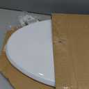 Bemis Ashland Modern Wood Toilet Seat with Decorative Edge, Slow Close, Secure Hinges, Made in USA, Elongated, Cotton White