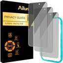 Ailun 3 Pack for iPhone 17 Pro Privacy Screen Protector [6.3 inch] with installation frame, Anti Spy Private Tempered Glass Anti-Scratch Case Friendly