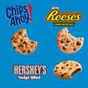 CHIPS AHOY! Cookies Variety Pack, Original Chocolate Chip, Chewy Chocolate Chip with Reese's Peanut Butter Cups & Chewy Hershey's Fudge Filled Soft Cookies, 50 Snack Packs (2 Cookies Per Pack) (EXP 05/28/26)