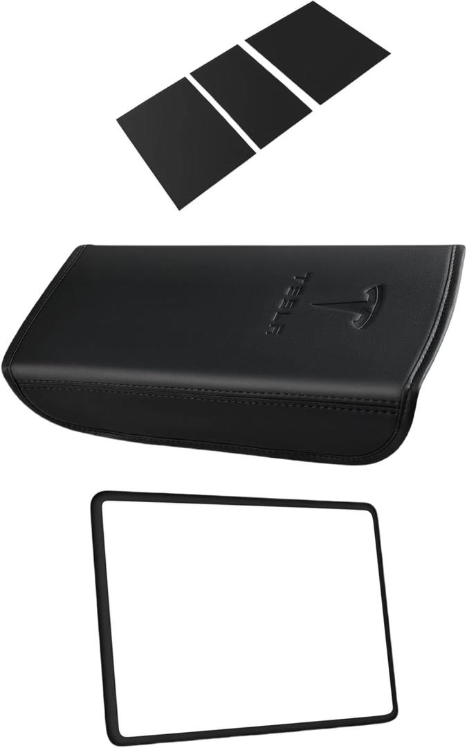 Center Console Cover 3Pcs Designed for Refresh Model 3 2024-2026/Model Y Juniper 2025,Center Console Accessories for Model 3/Y Refresh 2025 Interior Black