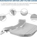 2 x ADQ56656401 ADQ566564 Dryer Lint Filter & MCK49049101 Lint Screen Housing Cover for L.G Ken-more Elite Dryer Lint Filter, Replace DLE3050W DLE3170W DLEX3370W DLE3400W DLE3500W DLEX3570W DLEX3700W