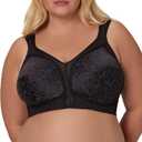 laytex Women's Wireless Bra, 18 Hour Plus-Size Bras, Full Coverage, Smoothing, 4693, Single or Pack, 46B