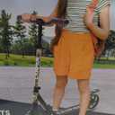 Kick Scooter for Ages 6+, for Kids, Teens, and Adults, Max Load 240 LBS, Foldable, 8-inch Big Wheels for Kids and Adults, with Kickstand, 3 Adjustable Levels, Child Safety Approved, Graffiti