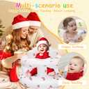 Inflatable Baby Seat for Babies 3-36 Months，[Squeaky Sound & Anti-Fall Design] Inflatable Chair with Sound-Making Ears, Baby Seat for Sitting-Up Practice, Built-in Air Pump (Ear Bear)