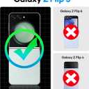 ASAFCASE for Samsung Galaxy Z Flip 5 Wallet Case with Card Holder (3 Cards) & Hinge Protection & Outer Screen Protector, Shockproof Rugged Cover Phone Case for Samsung Galaxy Z Flip 5 5G 2023, Green