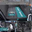 Chumajor Back Seat Extender for Dogs-Supports 400lb,Waterproof Dog Car Seat Cover Hard Bottom-Detachable,600D Heavy Duty Scratch Proof Nonslip Soft,Dog Hammock for Car,SUVs