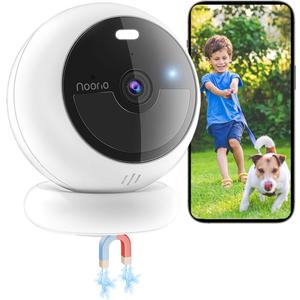 Noorio Security Cameras Wireless Outdoor Magnetic, 1080P Battery Powered Indoor Cameras for Home Security, Smart Motion Detection Outdoor Pet Dog Camera, Free Local Storage MagCam, 2.4G WiFi, B200S