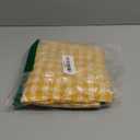 HunnmingRe Yellow Kitchen Towels Set of 2, 100% Cotton Ruffled Gingham Dish Towels 18"x28" Tea Cloths Classic Plaid Pattern for Farmhouse Charm, Drying Dishes, Entertaining Guests