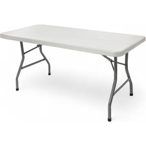 OEF Furnishings OEFBT Series Rectangular Commercial-Grade Premium Industrial Folding Table, Heavy-Duty Blow-Molded Design with Thick Top and 17-Gauge Steel Frame (30"  60", Speckled Gray Top)