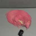 ANOGOL Hair Cap + Short Pink Men Women Wig Naz Reid Cosplay Wigs Kisumi Cosplay Pink Wig for Halloween Party Short HotPink Wigs Christmas Event Costume Party