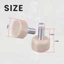 122907 Toe Stops - Natural Rubber Roller Skate Toe Stoppers - Long Stem Length of 30mm
