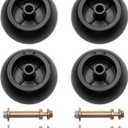 Mower Anti Scalp Deck Wheel Kit Set of 4 Compatible with Bad Boy 022-5234-98 Exmark 103-4051 103-7263 & Many Bore 5/8" Wheel Size