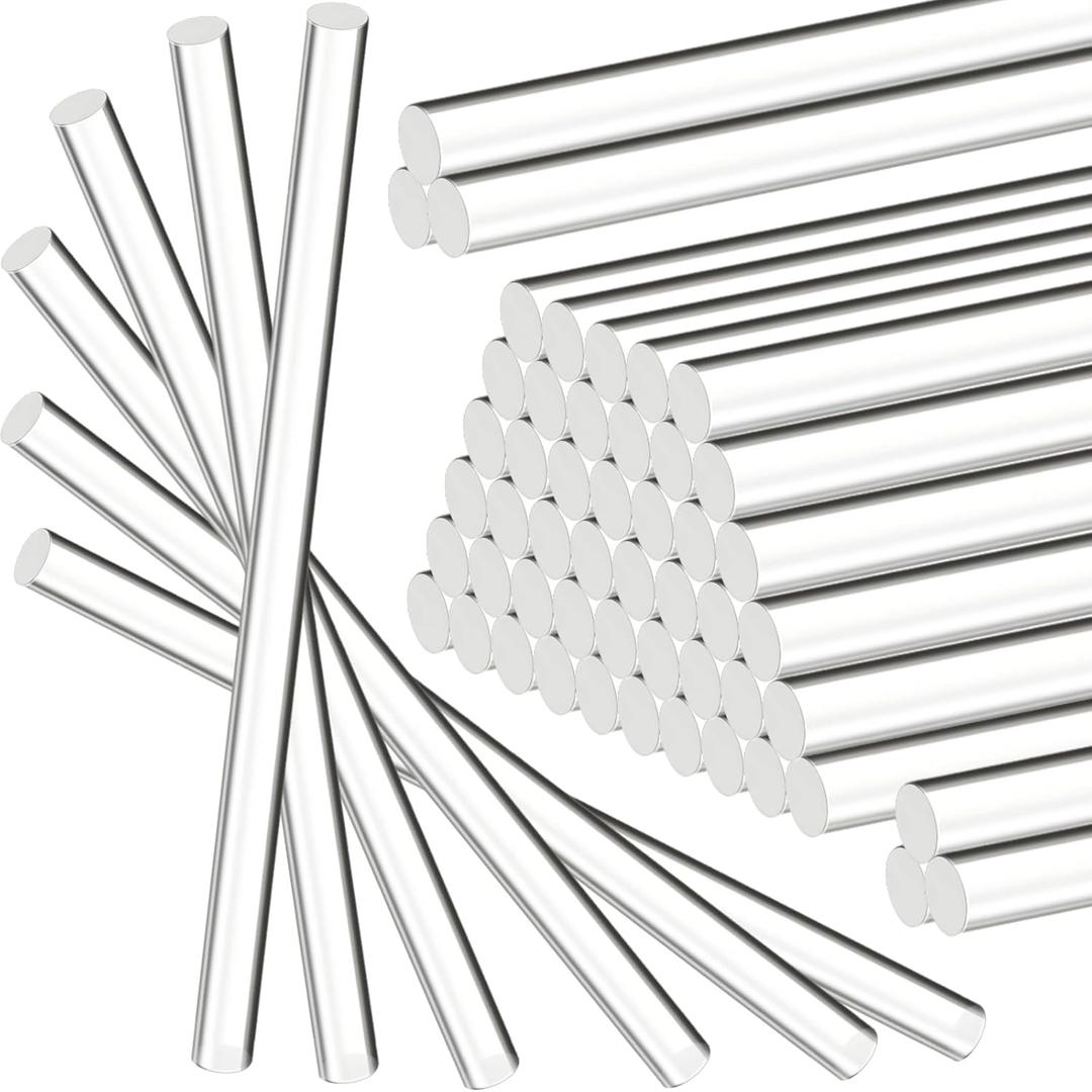 Zopeal 30 Pieces 12 Inch Acrylic Dowel Rods for DIY Crafts Acrylic Round Rods Strip Sticks Cake Topper Rod for DIY Handwork Supplies (0.39 Inch /10mm Diameter)