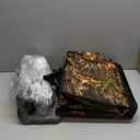 Weatherproof Heated Cat House for Outdoor in Winter, Heated Cat Bed Kitty Shelter with Cat Heating Pad, Insulated & Safe Escape Door, Warm House for Outside Stray Cat (Leaf Color, 12"x16"x16")