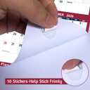 5 x 2026 Dry Erase Calendar  Large Yearly Wall calendar 2026, 38.2'' x 25.2'', 2-Side Reversible Calendar 2026, Vertical/Horizontal, Jan 2026  Dec 2026, 2026 Wall Calendar with Notes, Stickers - Red