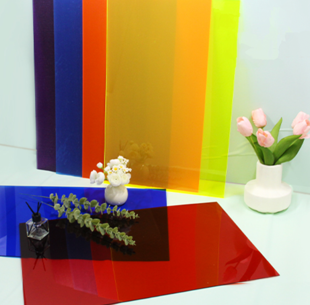 Cranviech 4 Pack Translucent Colored Cast Acrylic Sheets, Cast Plexiglass Sheet 15.7" x 23.6" x 0.11" Plastic Sheet for Sign DIY Display Projects Photo Frame Craft Handcraft Painting