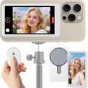 5" Upgraded Phone Vlog Selfie Monitor Screen, Back Camera Monitor with Magnetic Phone Clip, Low Latency, Remote Control, Compatible with iPhone & Android for Live Streaming TikTok