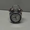 for TRADITIONAL Double Bell Alarm Clock, Luminous Hands And Hour Dots, Metal Case With Chrome Finish Alarm Clock 