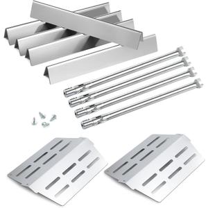 Genesis E-330 Grill Replacement Parts 4 Burners for Weber Genesis S-330 E-310 EP-330 Grill Part 7621 Flavorizer Bars 65505 Heat Deflector 62752 Genesis 330 Sear Burner Tube Front Control 300 Series