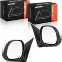 A-Premium Pair (2) Driver and Passenger Side Manual Door Mirror - Compatible with Ford F-150 1997-2003, F-150 Heritage 2004, F-250 1997-1999 - Non-Heated Manual Folding Black Outside Rear View Mirror