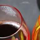 Stemless Wine Glasses Set 4 Colored Red White Wine Glasses 17oz Tumbler Crystal Glasses Pink Blue Gold