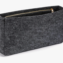 HyFanStr Small Purse Organizer with Zipper, Felt Insert Bag Organizer Handbag Tote Liner Pouch for Women