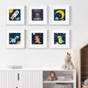 Upsimples 12x12 Picture Frame, Display Pictures 8x8 with Mat or 12 x 12 Without, Wall Hanging Square Frames, White, 1 Pack
