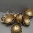 12 Pcs Gold Urn Vases for Centerpieces 6 Inch Hammered Compote Bowl Vases Set for Wedding Vintage Metal Vase Table Decoration with Anti-Slip Mat for Christmas Anniversary Party