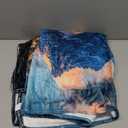 Mountain Cabin Blanket 50x60 in, Flannel Throw Blankets for Travel Camping Sofa Living Room Decor, Lightweight Cozy Soft Fuzzy Gifts for Women Adults Kids