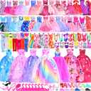 71 Pack Doll Clothes and Accessories - 5Princess Dress 9 Fashion Dress Cloth 3 Top and Pants 3 Bikini Swimsuits 20 Shoes 28 Other Doll Accessories Size Suit for 11.5 Inch Dolls