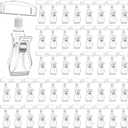 Honeydak 100 Pcs Clear Sign Holder Clips Bulk for Retail Display, Plastic Shelf Price Sign Clamps, Double Sided Clips Label Tag, Clear Retail Merchandising Display Tags for Rack, Baskets