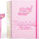 GIRL MATH Undated Planner with Hourly Time Slots for Women with Custom Pen and Stickers - Daily, Monthly and Weekly Planners for It Girls - Cute Girly Daily Agenda - Work Planner Organizer To Do List Notebook That Easily Organizes Your Tasks to Boost Productivity- 7"x9" (BOWS COVER)