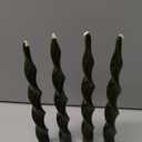 10 Inch Olive Spiral Taper Candles Dripless Twisted Taper Candle Handmade from Vegan Soy Wax for Holiday Wedding Party Home Dinner Decoration Party and Any Occasion, Set of 4