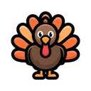 Turkey Ace Plush With Football, Stuffed Animal Toy 11in