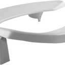 BEMIS 2L2155T 000 Medic-Aid 2" Lift Raised Open Front Plastic Toilet Seat, ELONGATED, Long Lasting Solid Plastic, White